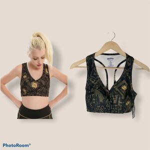 Harry Potter NWT Junior XS Marauder's Map Sports Bra Removable Pads Stretch